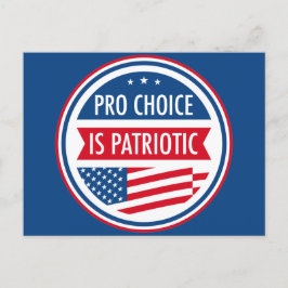 Pro Choice är Patriotic American Women's Freedom Vykort