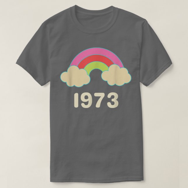 Pro Choice Feminism 1973 Rainbow Retro Groovy Femi T Shirt (Design framsida)