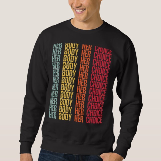 Pro Choice Hennes kropp Retro Texas Women's Lång Ärmad Tröja (Framsida)