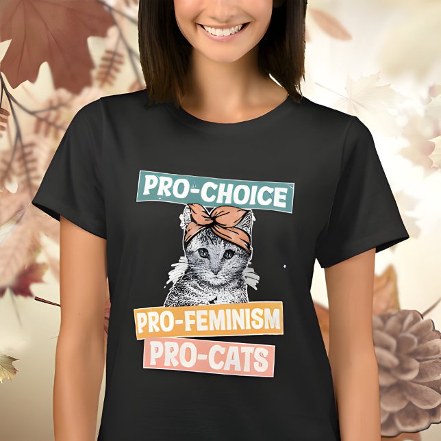 Pro Choice Pro Feminism Pro Cats 2024 T Shirt (Skapare uppladdad)
