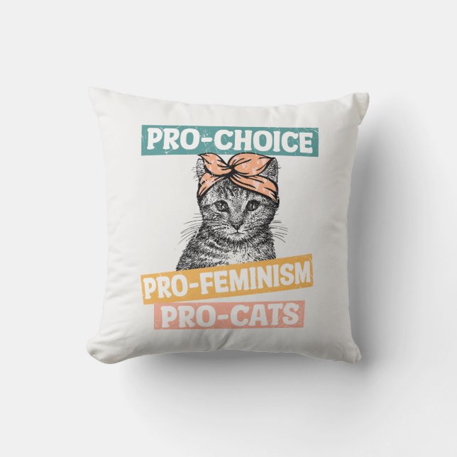 Pro-Choice, pro-Feminism, ProCat | Katt Lover Kudde (Framsida)