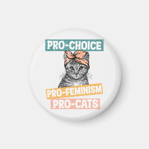 Pro-Choice, pro-Feminism, ProCat Katt Lover Magnet