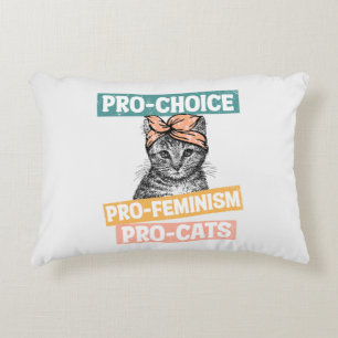 Pro-Choice, pro-Feminism, ProCat Katt Lover Prydnadskudde