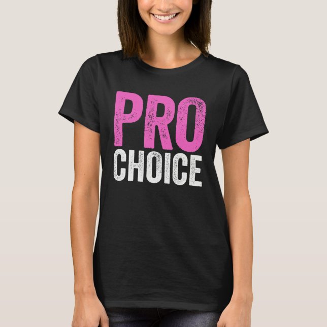 Pro Choice Pro Roe Pink Mind Your Own Uterus T Shirt (Framsida)