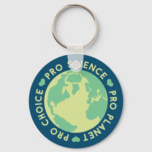 Pro Choice Pro Science Pro Planet Earth Nyckelring (Framsida)