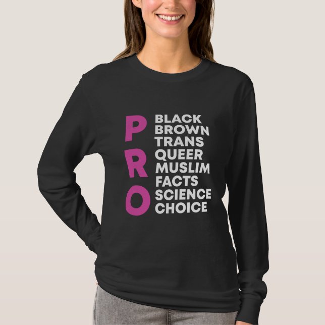 Pro Choice Queer Trans Science Black Gay pride Equ T Shirt (Framsida)