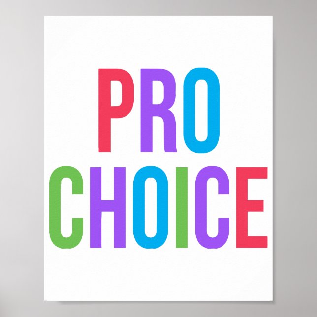 Pro-Choice Roe mot Wade Feminist Women's Högers Poster (Framsidan)