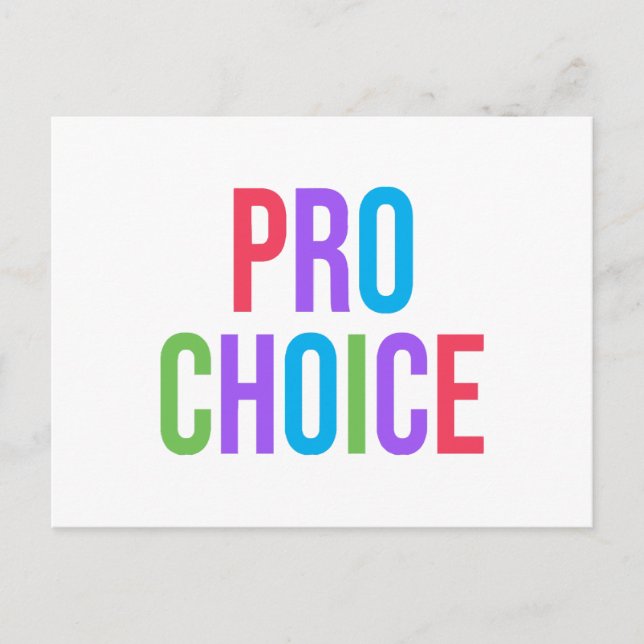 Pro-Choice Roe v Wade Feminist Women's Rights  Helg Vykort (Framsida)