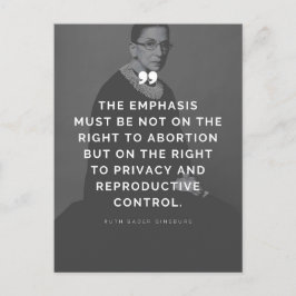 Pro Choice Ruth Bader Ginsburg-offert Vykort