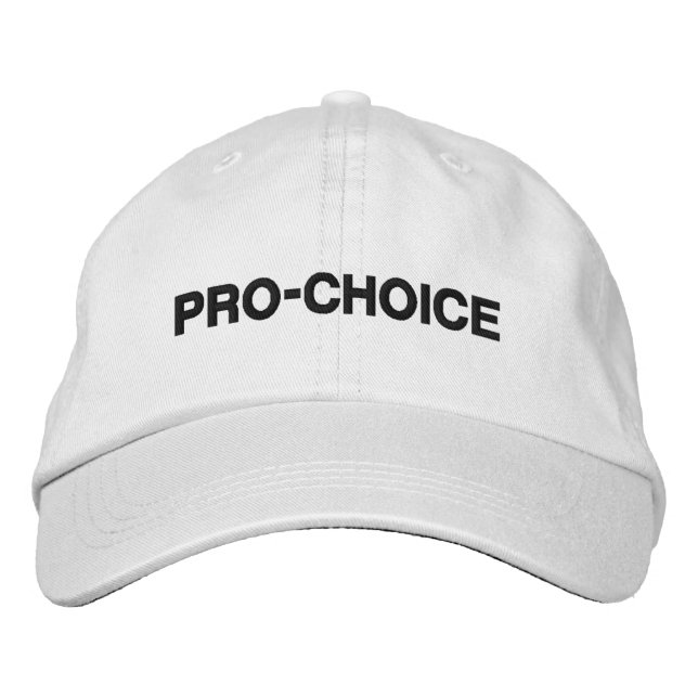 Pro Choice svart vit anpassningsbar minimalistisk  Broderad Keps (Framsida)