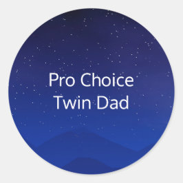 Pro Choice Twin Pappa Runt Klistermärke