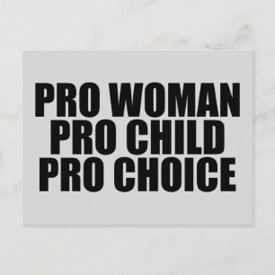 Pro Choice Woman Child Vykort