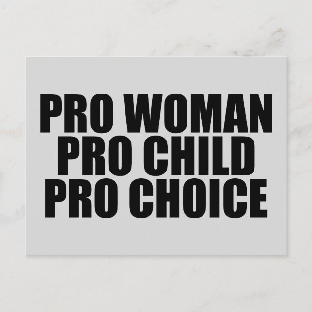 Pro Choice Woman Child Vykort (Framsida)