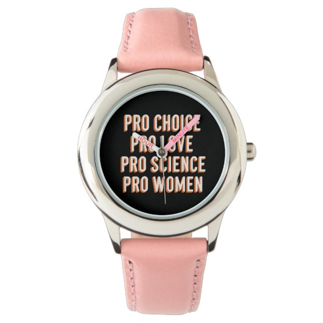 Pro Choice Women's Högers Feminist Patriarchy LGBT Armbandsur (Framsida)