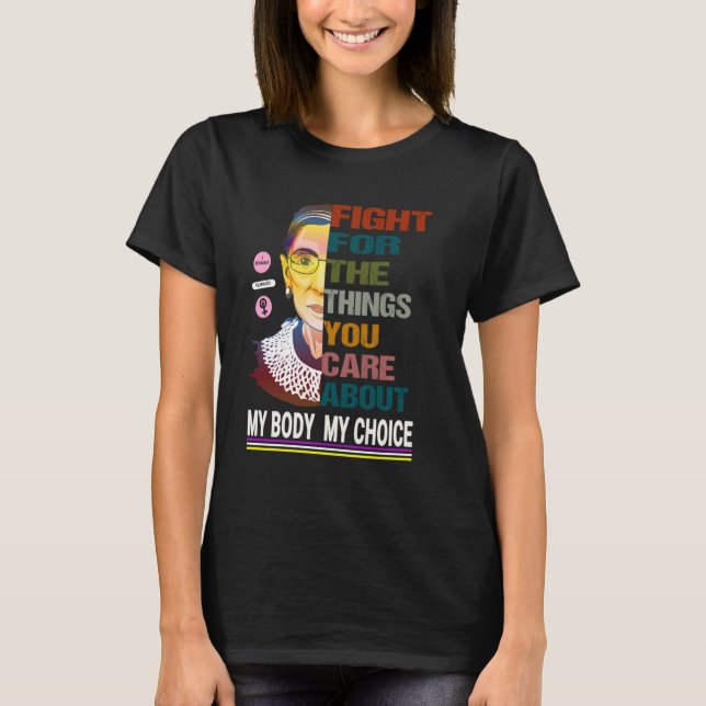 Pro Choice Womens Ruth Bader Ginsburg Protest Marc T Shirt (Framsida)