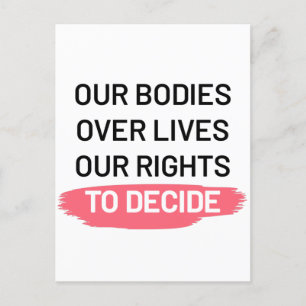 Pro-Chotion Abortion högers Design Vykort