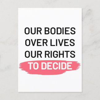 Pro-Chotion Abortion högers Design Vykort