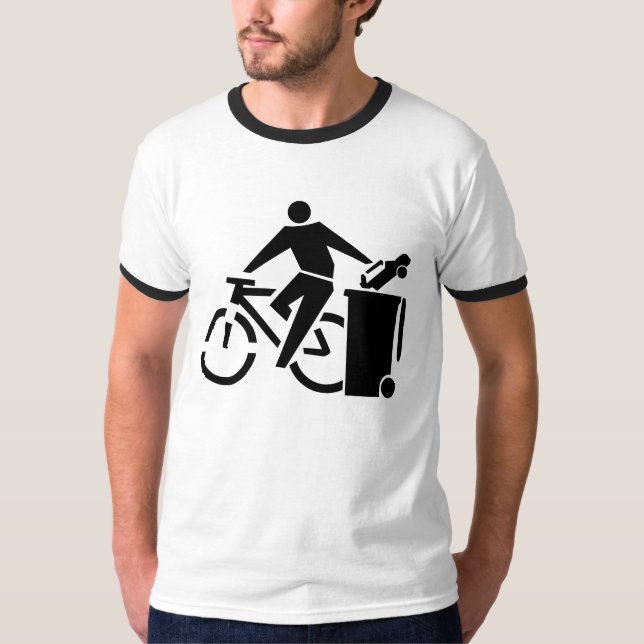 Pro cykel för Anti bil T-shirt (Framsida)