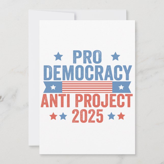 Pro Democracy Anti Project 2025 Republican Trump Inbjudningar (Framsida)