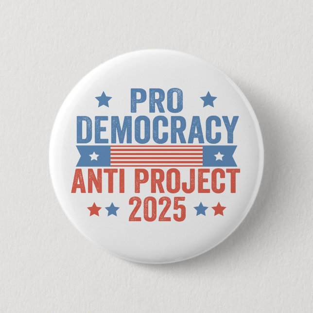 Pro Democracy Anti Project 2025 Republican Trump Knapp (Framsida)