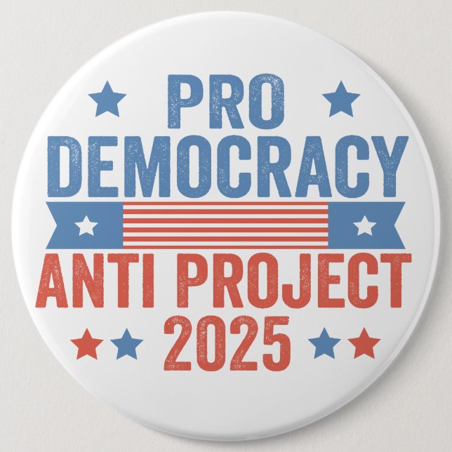 Pro Democracy Anti Project 2025 Republican Trump Knapp (Framsida)