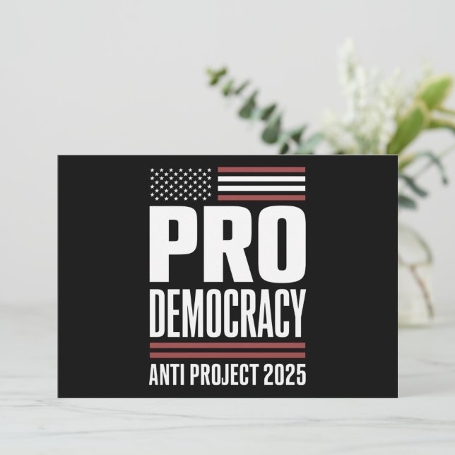 Pro Democracy Anti Project 2025 Trump 2025 Inbjudningar (Stående Fram)