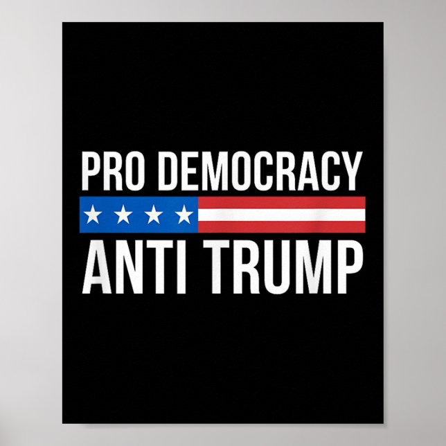Pro Democracy - Anti Trump - Poster (Framsidan)