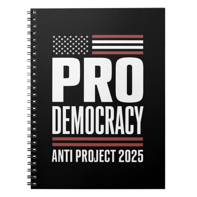 Pro demokrati Anti Project 2025 Trump 2025 Anteckningsbok (Framsidan)
