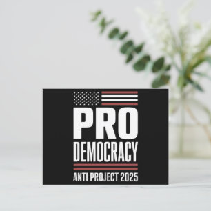 Pro demokrati Anti Project 2025 Trump 2025 Vykort