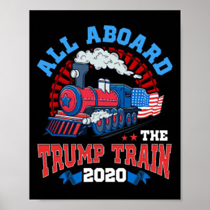 Pro Donald Trump Amerikansk Alla Ombord På Trump T Poster