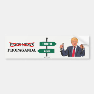 Pro Donald Trump Anti-Fejkar nyheternabildekalet Bildekal