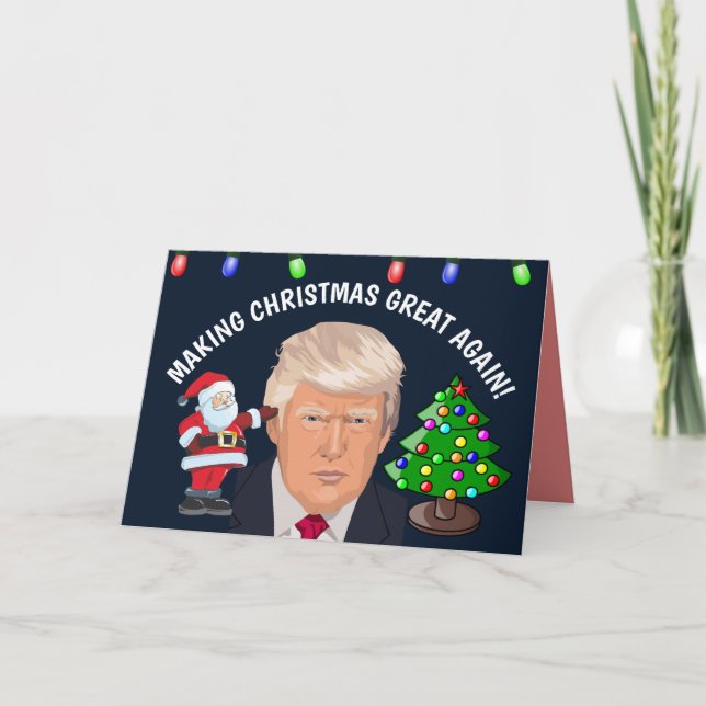 PRO Donald Trump - MAGA-kort för jul Helgkort (Framsida)