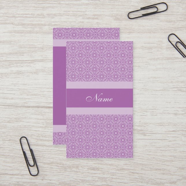 Pro Elegance Affärskort, Lavender Visitkort (Fram/Back In Situ)