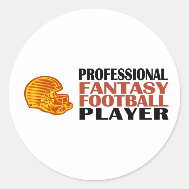 Pro Fantasy Football Player Runt Klistermärke (Framsida)