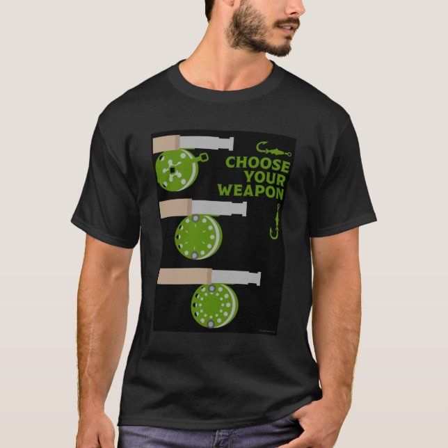 Pro-Flygfiske-Rod-presentationer T Shirt (Framsida)