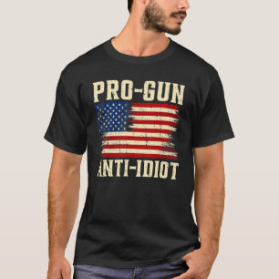 Pro G FN Anti Idiot American Flagga T Shirt