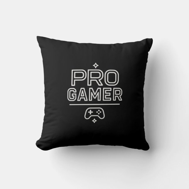 PRO GAMER - Minimal vit Kudde (Framsida)