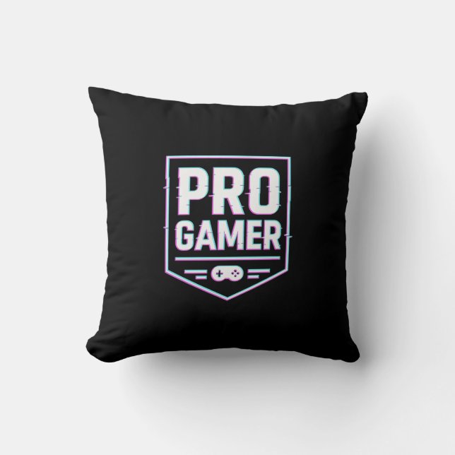 PRO GAMER - Neon Glitch Shield Kudde (Framsida)