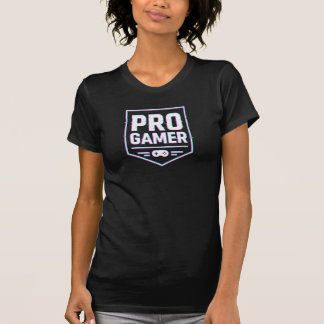 PRO GAMER - Neon Glitch Shield T Shirt