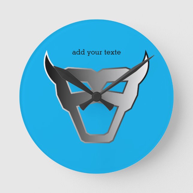 Pro Gamer Silver Emblem Rund Klocka (Framsida)