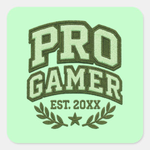 PRO GAMER - Varsity Chenille Patch Fyrkantigt Klistermärke