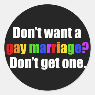 Pro Gay-äktenskap Runt Klistermärke