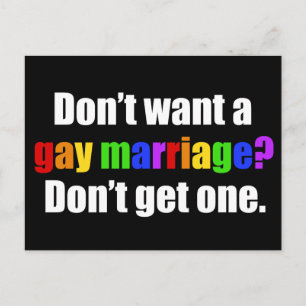 Pro Gay-äktenskap Vykort