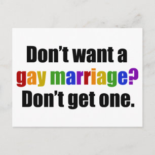 Pro Gay-äktenskap Vykort