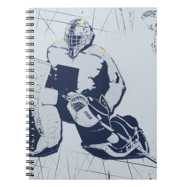Pro Goalie - Ice Hockey Goalie Anteckningsbok (Framsidan)