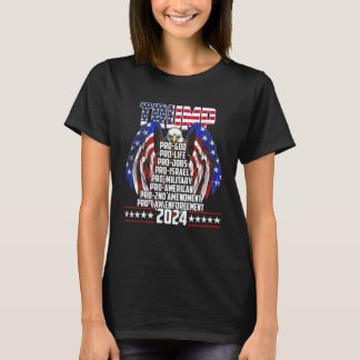 Pro God Pro Life Po Jobs Pro Israel Pro 2024 T Shirt