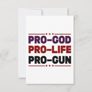 Pro God pro life Tack Kort