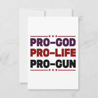 Pro God pro life Tack Kort