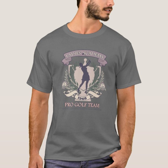 Pro Golf Team 1968 Golfing Dam Golfer Tees for T Shirt (Framsida)
