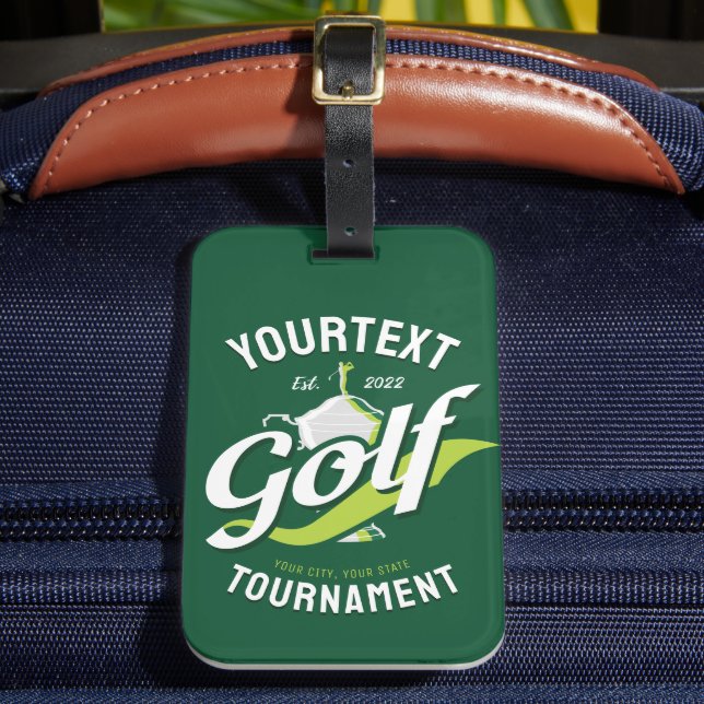 Pro Golfer NAMN Golf Trophy Tournament Golfing Bagagebricka (Framsida Insitu 2)